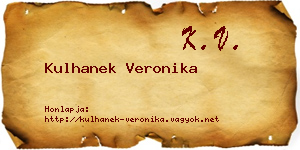Kulhanek Veronika névjegykártya